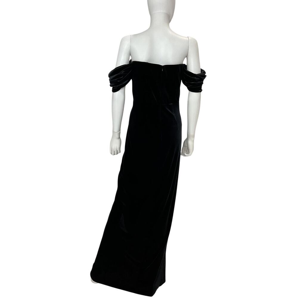 Amanda Uprichard Velvet Black Falcon Gown Size S - Picture 3 of 5